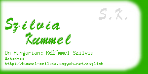 szilvia kummel business card